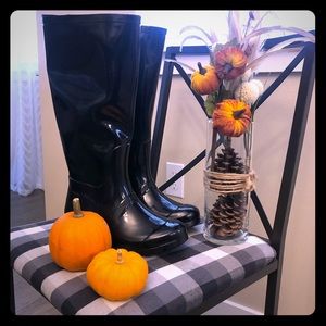 🍁🍂Tall Black Rain Boots🎃